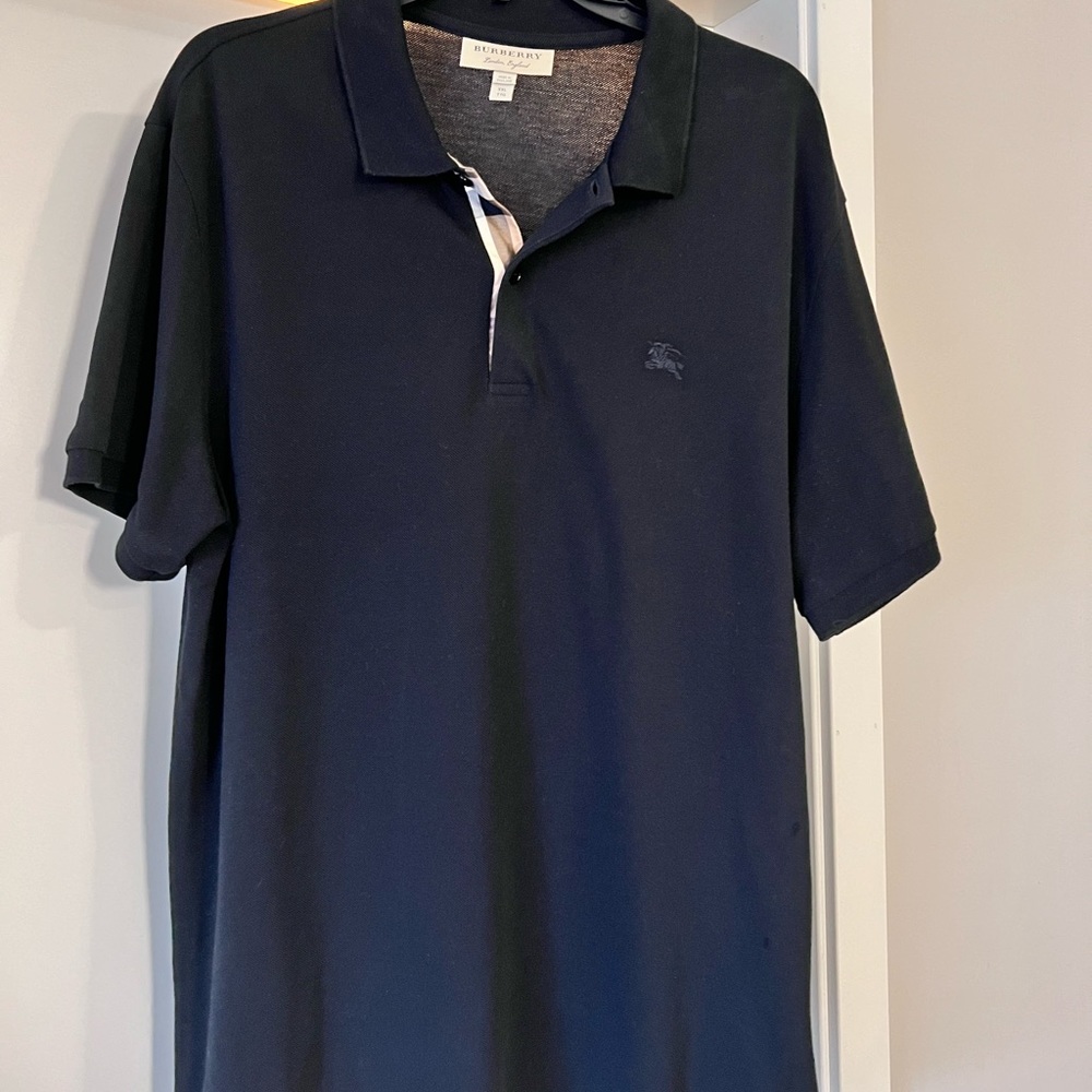 Men’s Black Burberry Polo